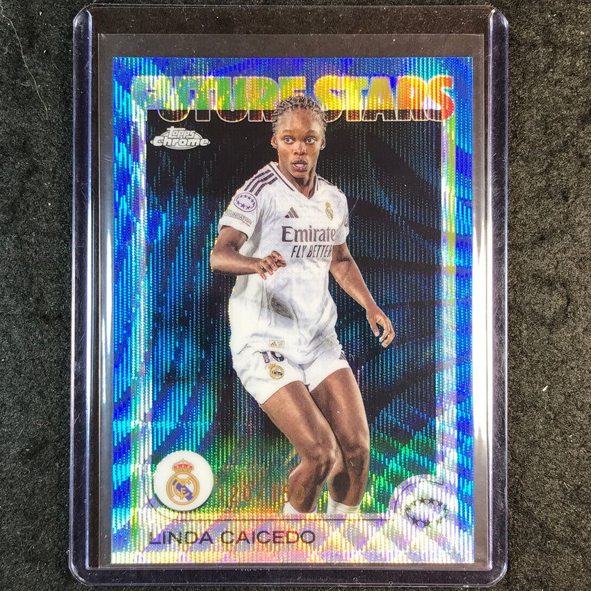 2024-25 Topps Chrome UEFA Women's LINDA CAICEDO Future Stars Blue Wave 120/150