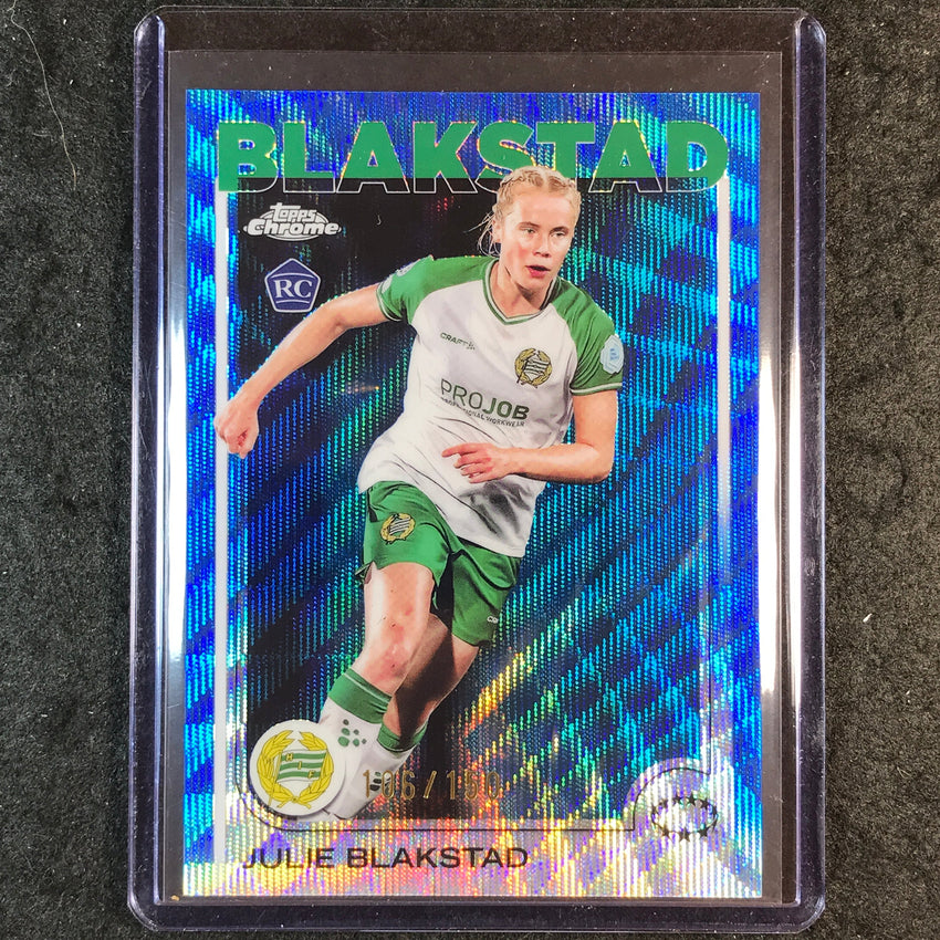 2024-25 Topps Chrome UEFA Women's JULIE BLAKSTAD Rookie Base Blue Wave 106/150