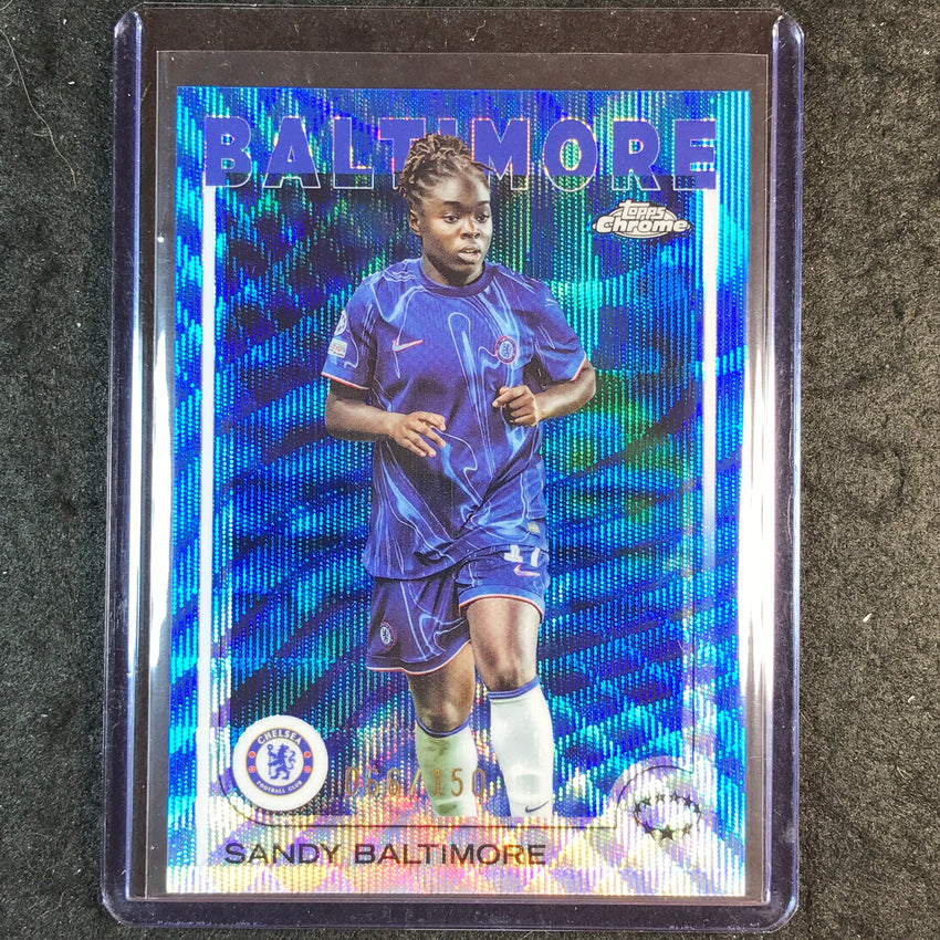 2024-25 Topps Chrome UEFA Women's SANDY BALTIMORE Base Blue Wave 66/150 #32