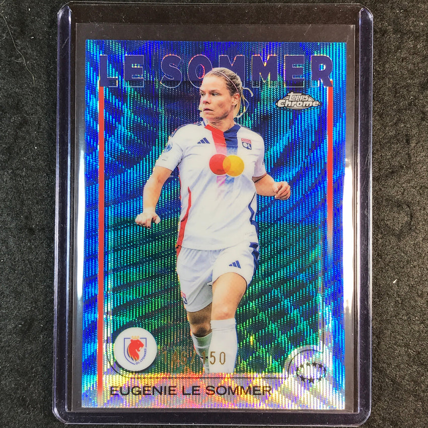 2024-25 Topps Chrome UEFA Women's EUGENIE LE SOMMER Base Blue Wave 146/150 #39