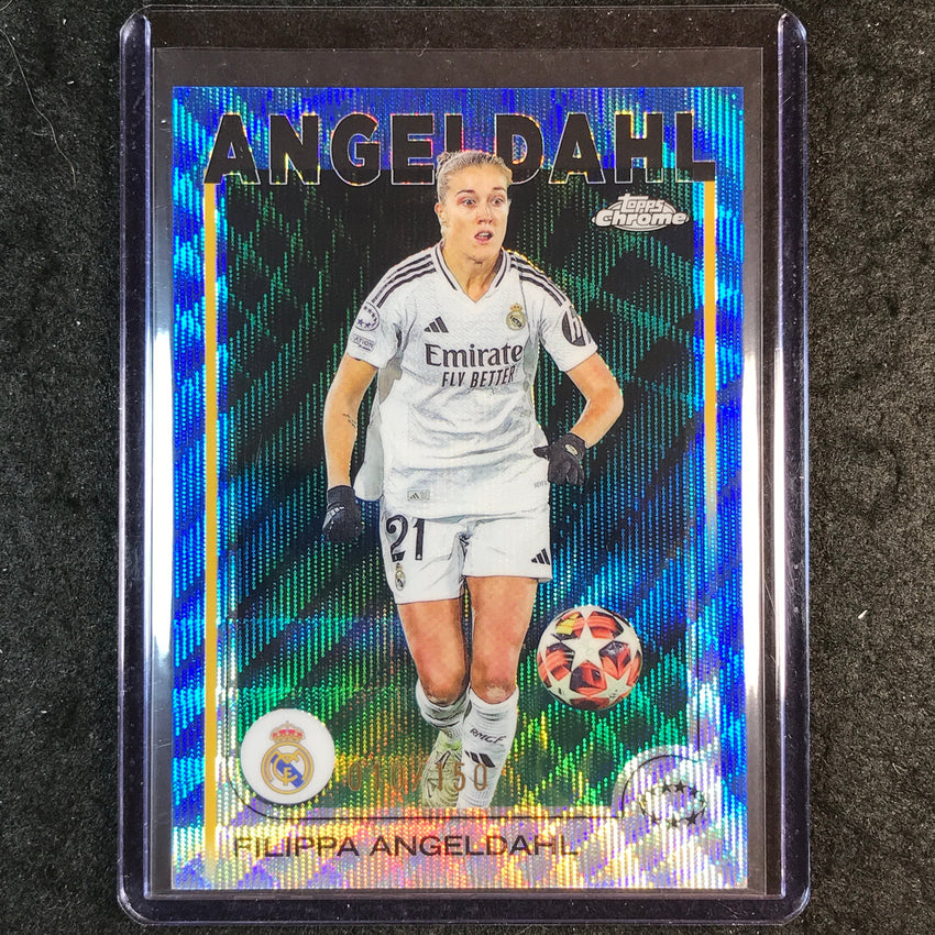 2024-25 Topps Chrome UEFA Women's FILIPPA ANGELDAHL Base Blue Wave 10/150 #49