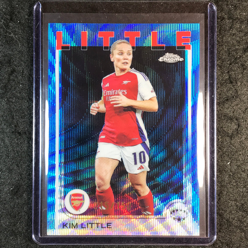 2024-25 Topps Chrome UEFA Women's KIM LITTLE Base Blue Wave 15/150 #57