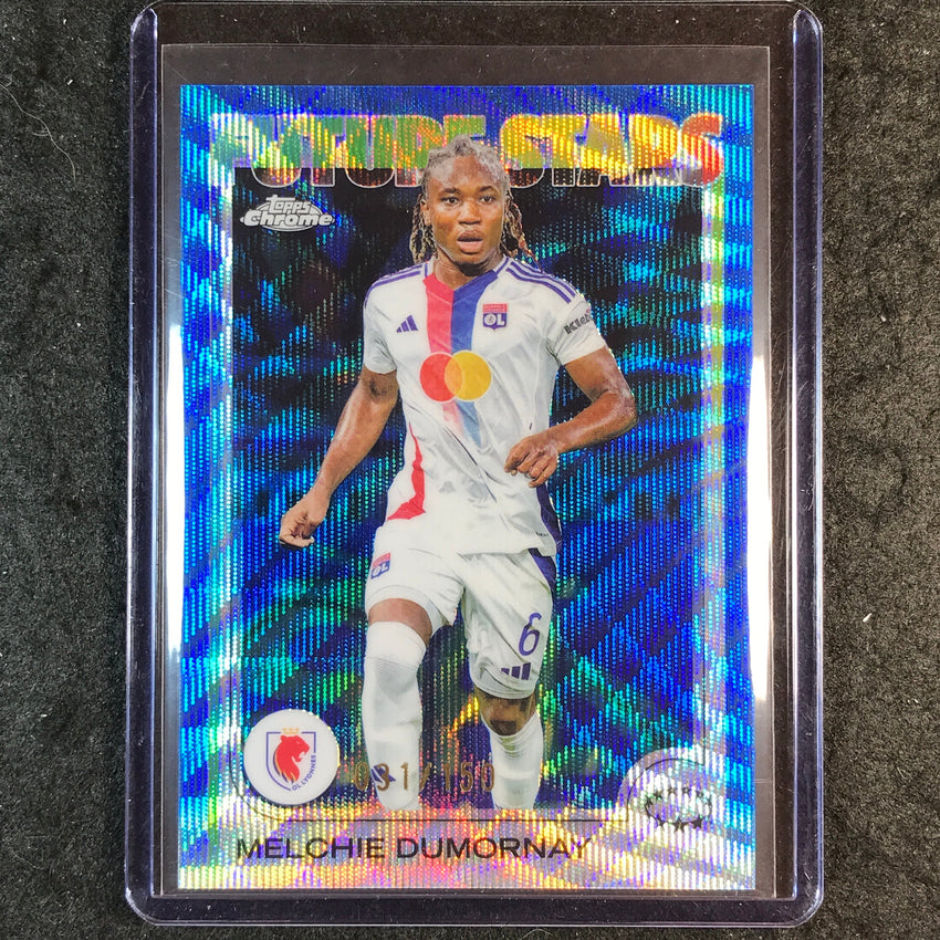 2024-25 Topps Chrome UEFA Women's MELCHIE DUMORNAY Future Stars Blue Wave 31/150