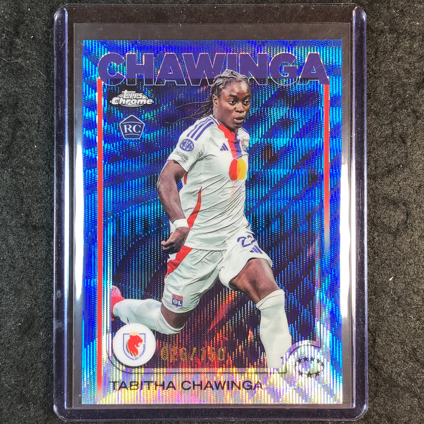 2024-25 Topps Chrome UEFA Women's TABITHA CHAWINGA Rookie Base Blue Wave 26/150