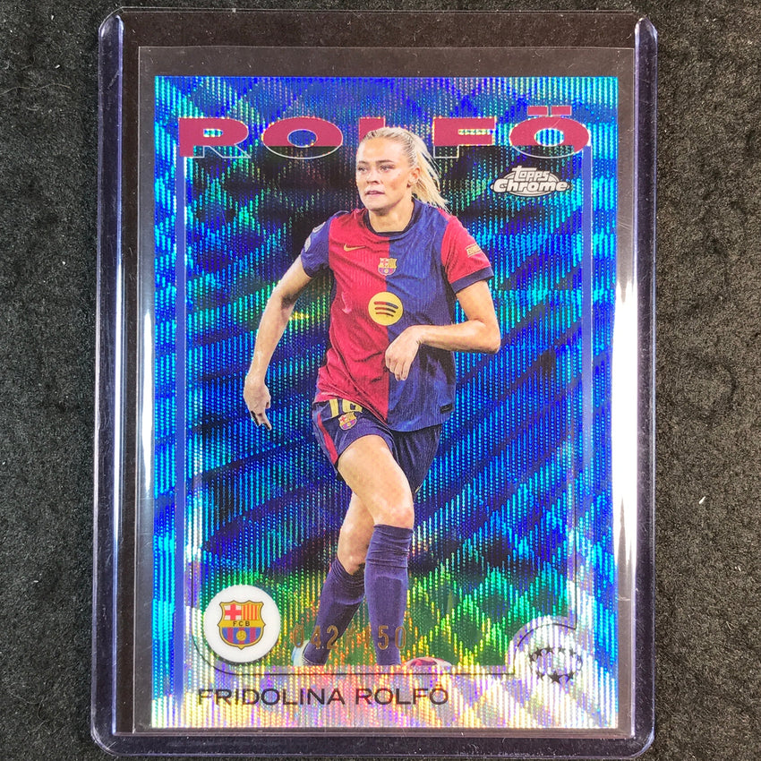 2024-25 Topps Chrome UEFA Women's FRIDONLINA ROLFO Base Blue Wave 42/150 #96