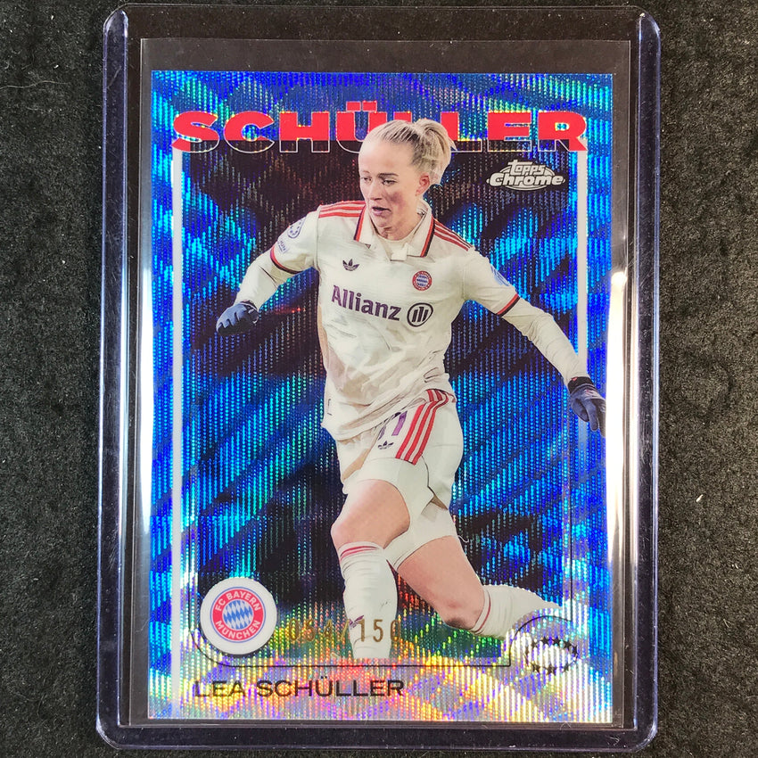 2024-25 Topps Chrome UEFA Women's LEA SCHULLER Base Blue Wave 54/150 #97