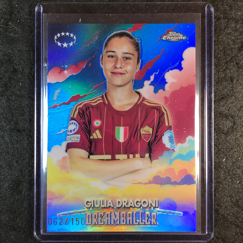 2024-25 Topps Chrome UEFA Women's GIULIA DRAGONI Dreamballer Blue 62/150 #6