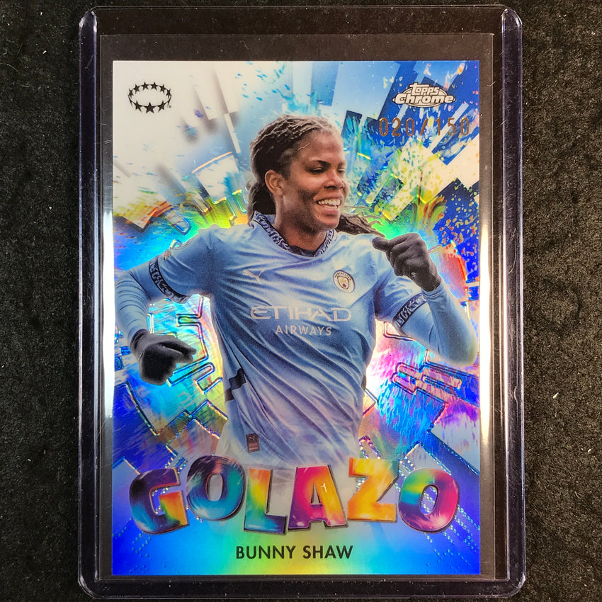 2024-25 Topps Chrome UEFA Women's BUNNY SHAW Golazo Blue 20/150 #20