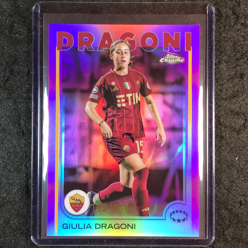 2024-25 Topps Chrome UEFA Women's GIULIA DRAGONI Pink /250 #38