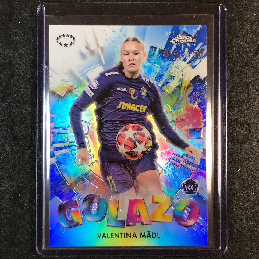 2024-25 Topps Chrome UEFA Women's VALENTINA MADL Golazo Rookie Blue 66/150 #23