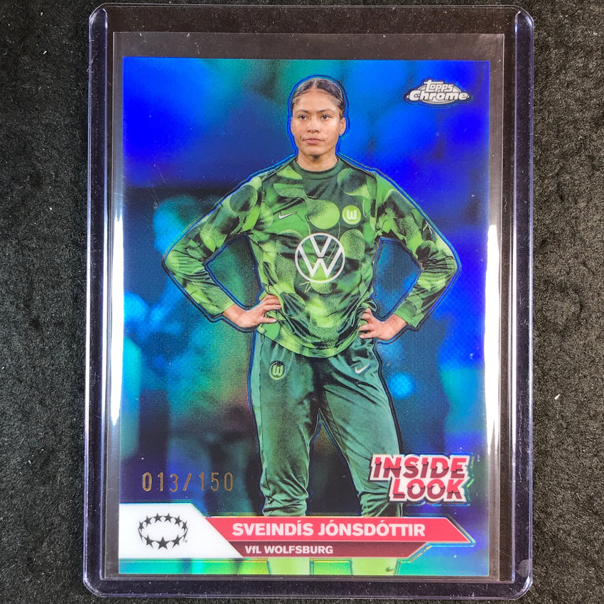 2024-25 Topps Chrome UEFA Women's SVEINDIS JONSDOTTIR Inside Look Blue 13/150 #7