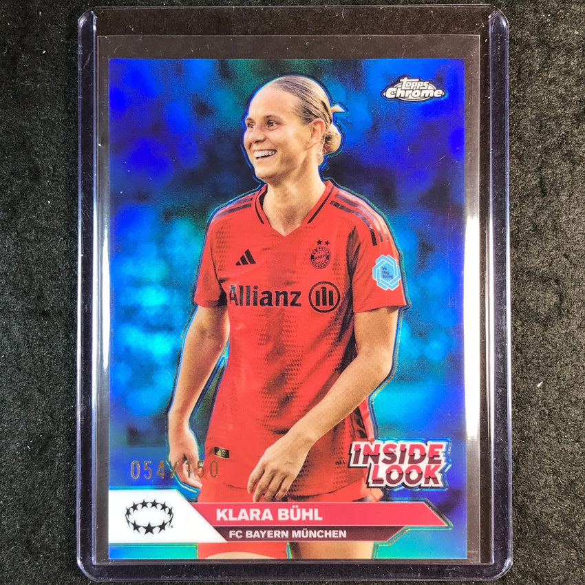 2024-25 Topps Chrome UEFA Women's KLARA BUHL Inside Look Blue 54/150 #12