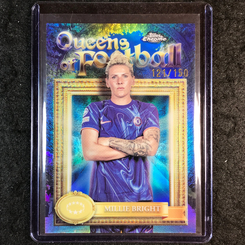 2024-25 Topps Chrome UEFA Women's MILLIE BRIGHT Queens of Football Blue 121/150