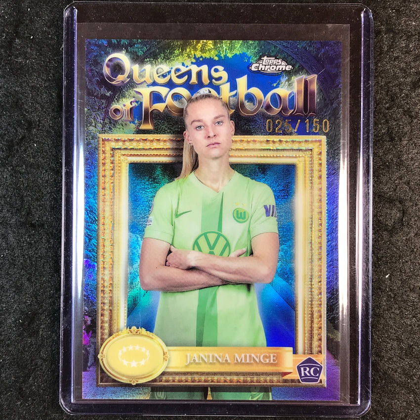 2024-25 Topps Chrome UEFA Women's JANINA MINGE Queens of Football Rookie 25/150