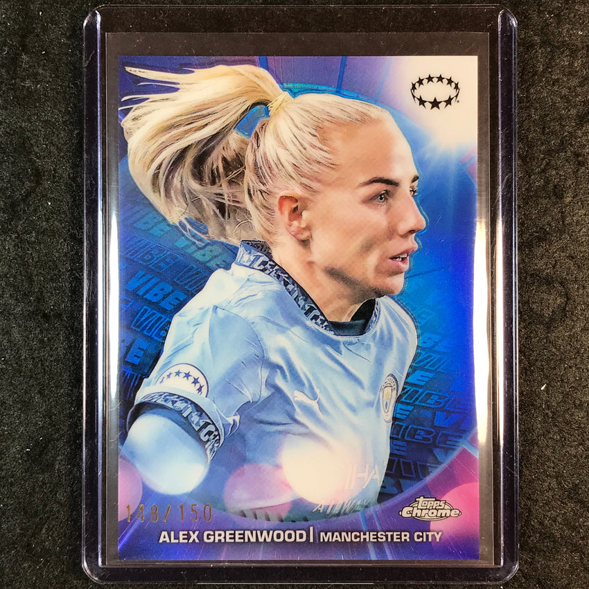 2024-25 Topps Chrome UEFA Women's ALEX GREENWOOD Vibe Blue 148/150 #6