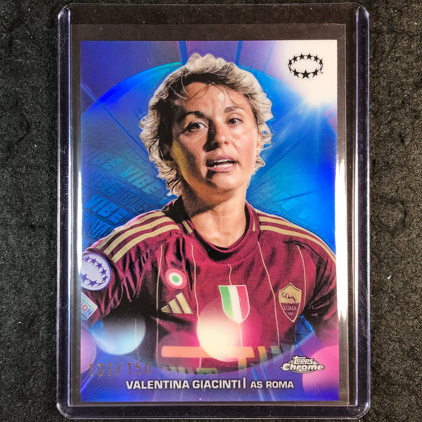2024-25 Topps Chrome UEFA Women's VALENTINA GIACINTI Vibe Blue 107/150 #27