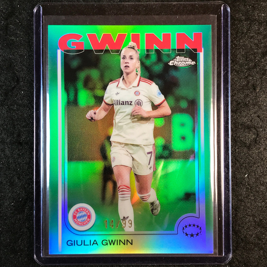 2024-25 Topps Chrome UEFA Women's GIULIA GWINN Base Green 14/99 #22