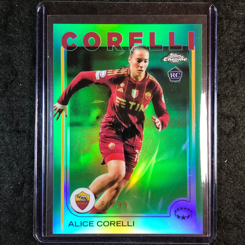 2024-25 Topps Chrome UEFA Women's ALICE CORELLI Rookie Base Green 87/99 #28