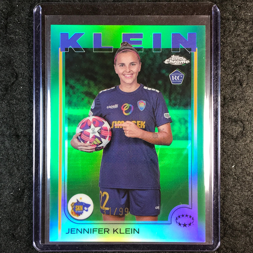 2024-25 Topps Chrome UEFA Women's JENNIFER KLEIN Rookie Base Green 31/99 #30