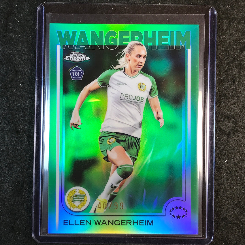2024-25 Topps Chrome UEFA Women's ELLEN WANGERHEIM Rookie Base Green 40/99 #34