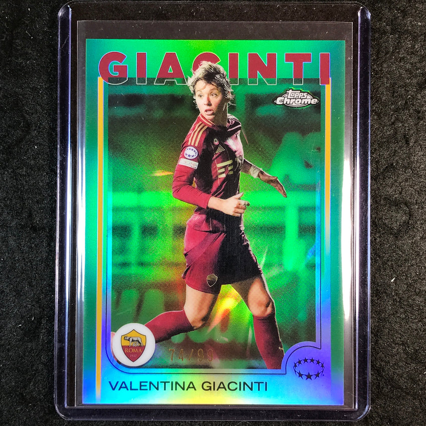 2024-25 Topps Chrome UEFA Women's VALENTINA GIACINTI Base Green 74/99 #45