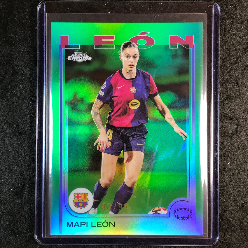 2024-25 Topps Chrome UEFA Women's MAPI LEON Base Green 80/99 #63