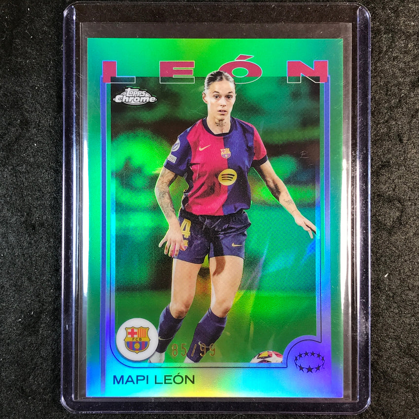 2024-25 Topps Chrome UEFA Women's MAPI LEON Base Green 85/99 #63