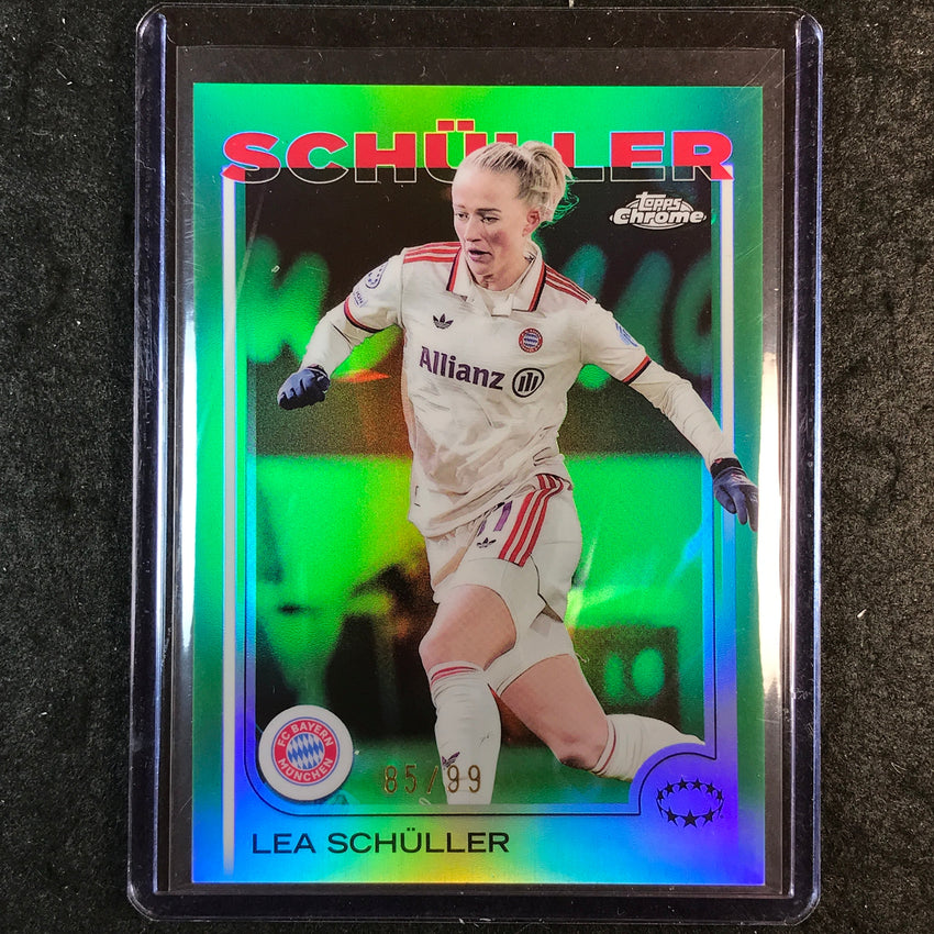 2024-25 Topps Chrome UEFA Women's LEA SCHULLER Base Green 85/99 #97