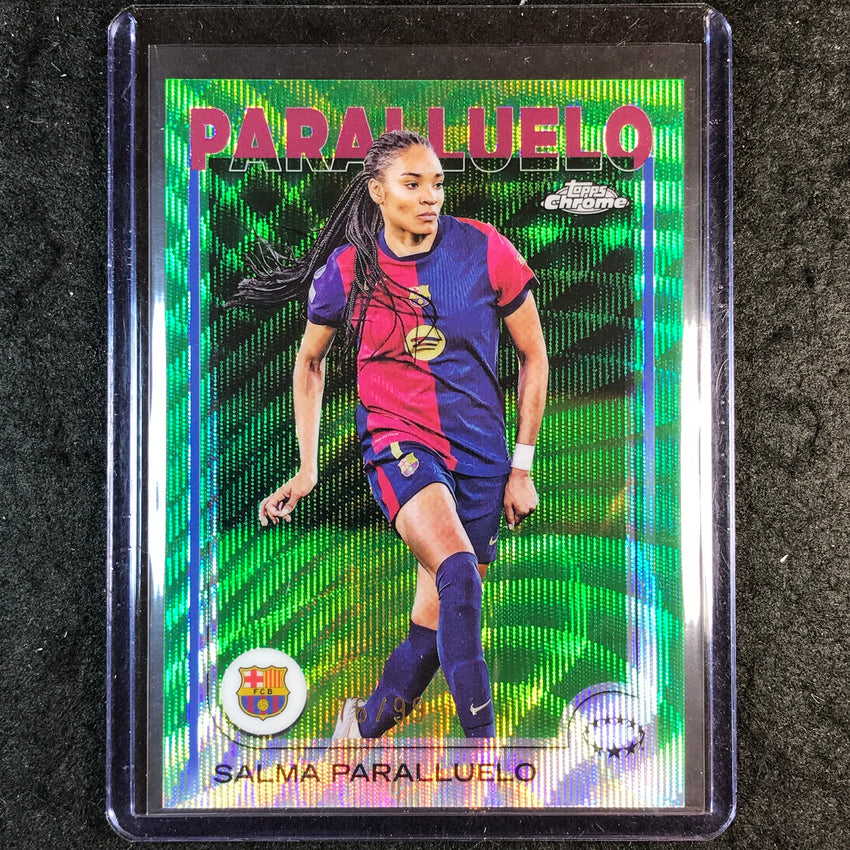 2024-25 Topps Chrome UEFA Women's SALMA PARALLUELO Base Green Wave 76/99 #7