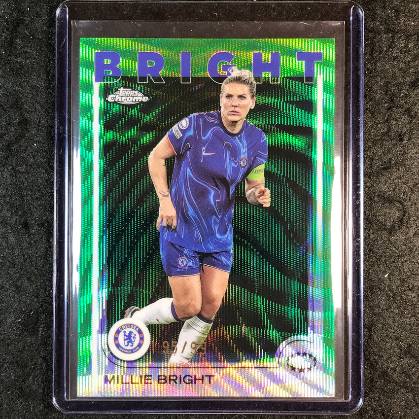 2024-25 Topps Chrome UEFA Women's MILLIE BRIGHT Base Green Wave 95/99 #19
