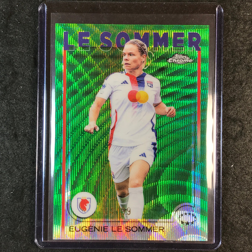 2024-25 Topps Chrome UEFA Women's EUGENIE LE SOMMER Base Green Wave 44/99 #39