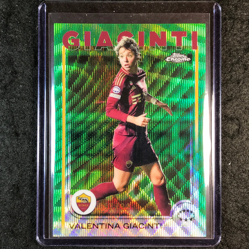 2024-25 Topps Chrome UEFA Women's VALENTINA GIACINTI Base Green Wave 97/99 #45