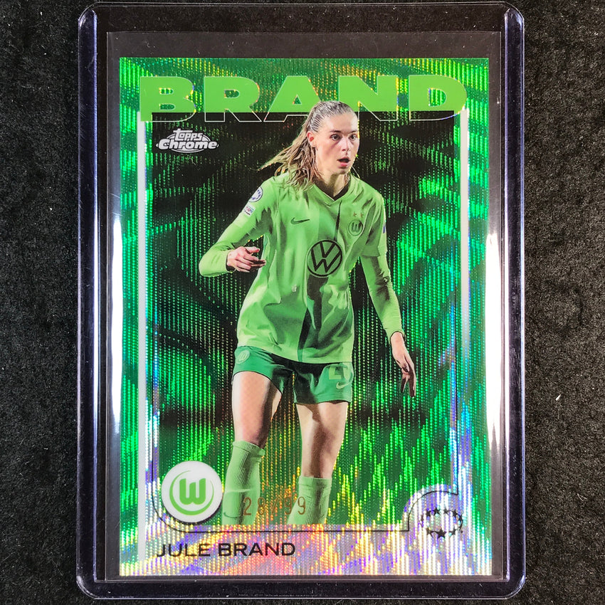 2024-25 Topps Chrome UEFA Women's JULE BRAND Base Green Wave 28/99 #78