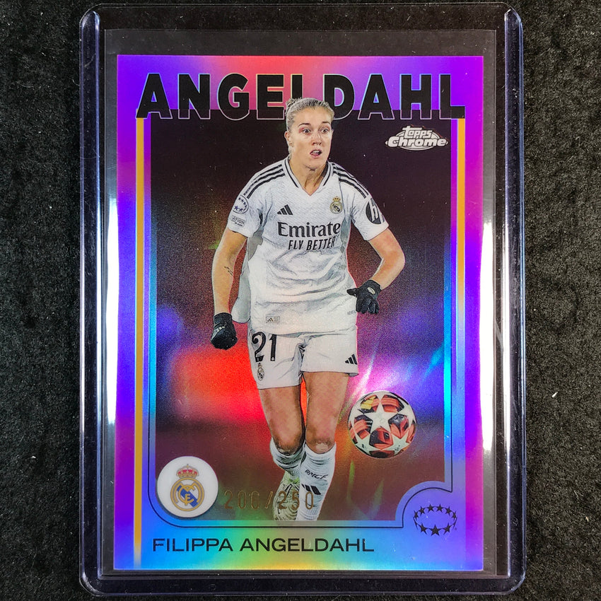 2024-25 Topps Chrome UEFA Women's FILIPPA ANGELDAHL Pink /250 #49