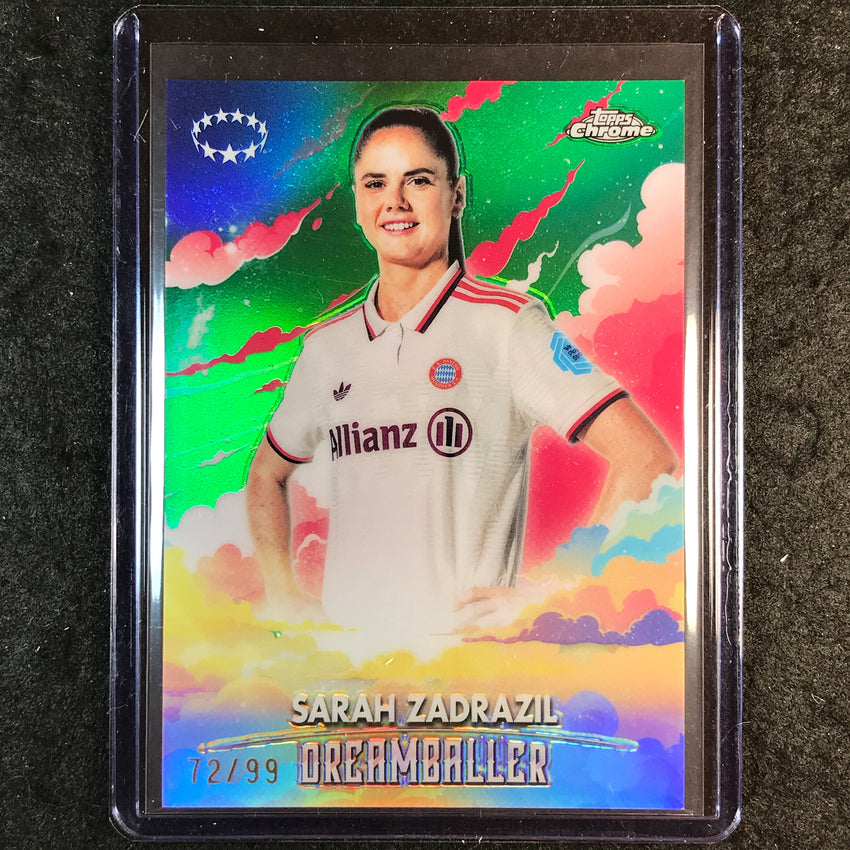2024-25 Topps Chrome UEFA Women's SARAH ZADRAZIL Dreamballer Green 72/99 #3