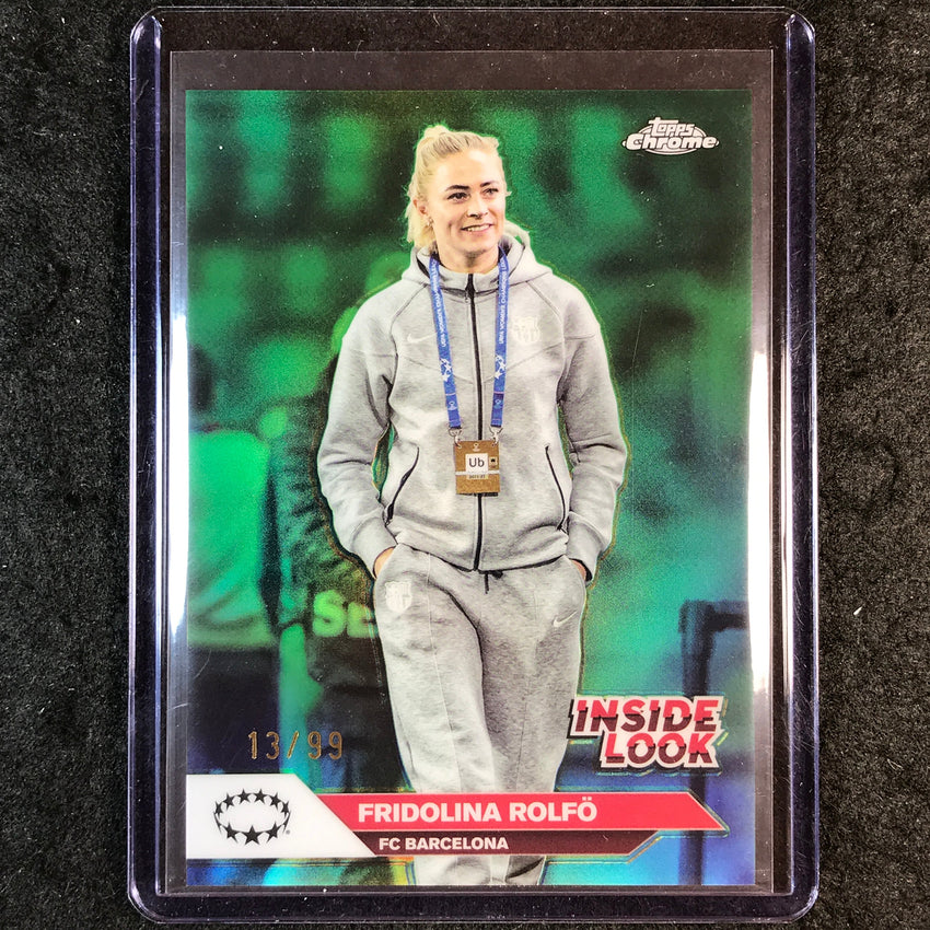 2024-25 Topps Chrome UEFA Women's FRIDOLINA ROLFO Inside Look Green 13/99 #1