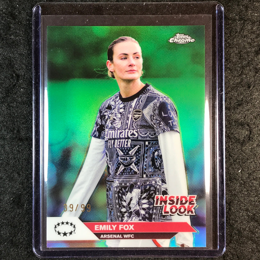2024-25 Topps Chrome UEFA Women's EMILY FOX Inside Look Green 39/99 #8