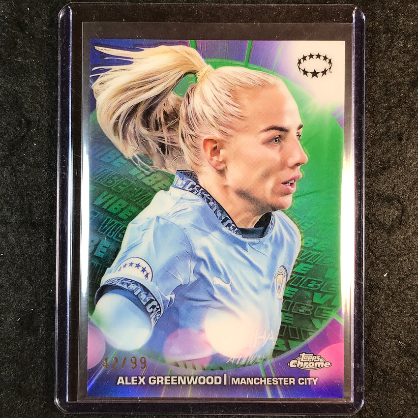 2024-25 Topps Chrome UEFA Women's ALEX GREENWOOD Vibe Green 42/99 #6