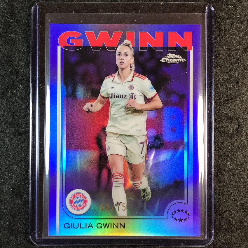 2024-25 Topps Chrome UEFA Women's GIULIA GWINN Base Purple 48/75 #22