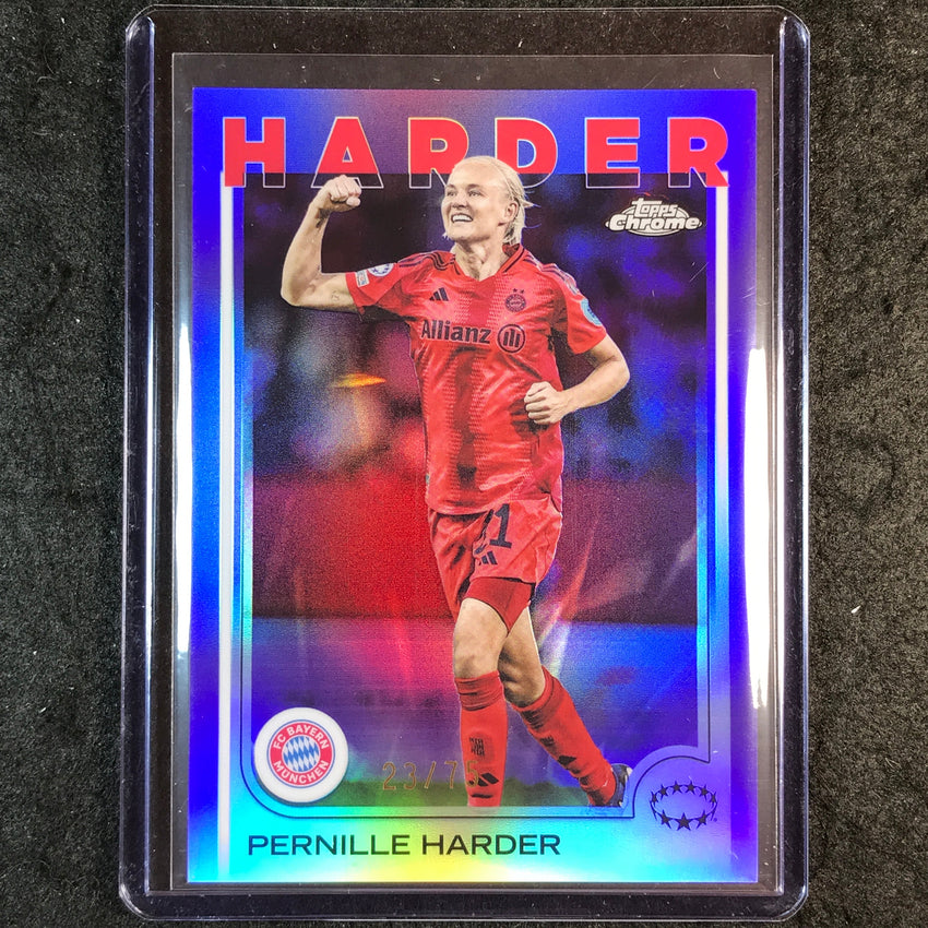 2024-25 Topps Chrome UEFA Women's PERNILLE HARDER Base Purple 23/75 #25