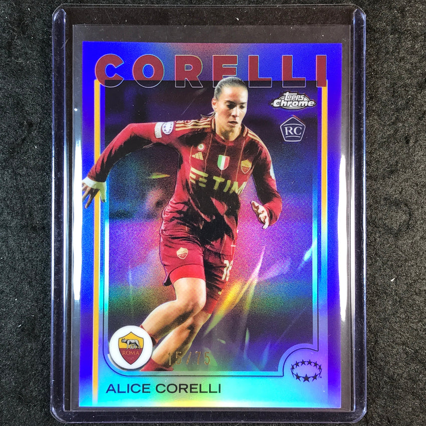 2024-25 Topps Chrome UEFA Women's ALICE CORELLI Rookie Base Purple 15/75 #28