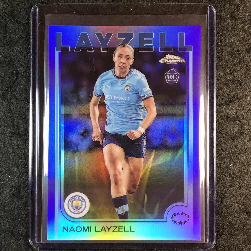 2024-25 Topps Chrome UEFA Women's NAOMI LAYZELL Rookie Base Purple 60/75 #46