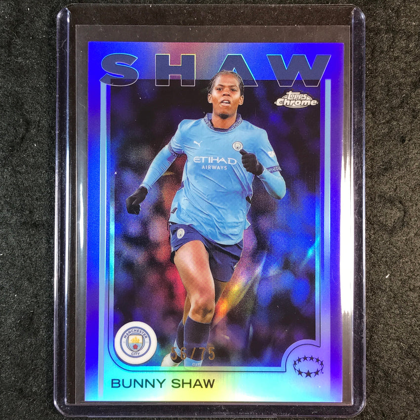 2024-25 Topps Chrome UEFA Women's BUNNY SHAW Base Purple 56/75 #81