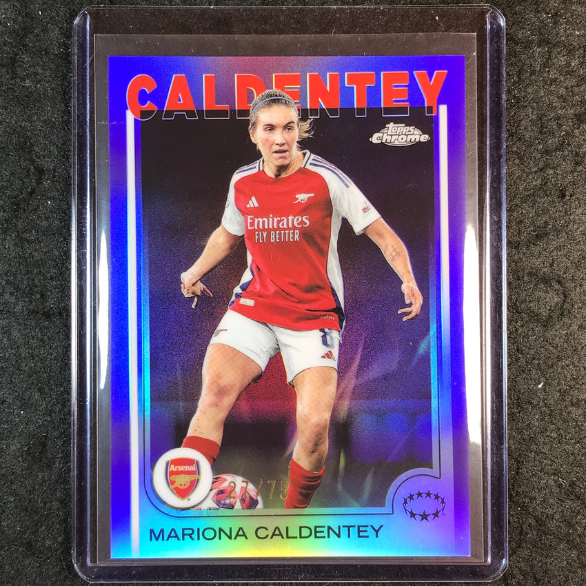 2024-25 Topps Chrome UEFA Women's MARIONA CALDENTEY Base Purple 27/75 #83