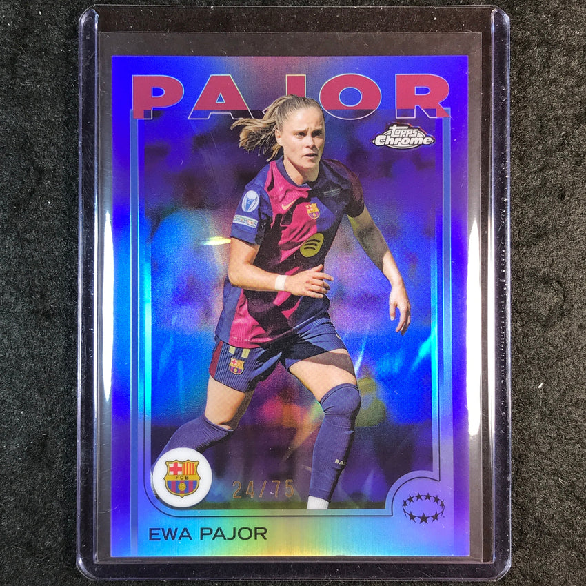 2024-25 Topps Chrome UEFA Women's EWA PAJOR Base Purple 24/75 #98