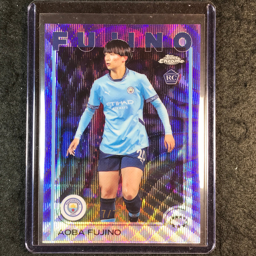 2024-25 Topps Chrome UEFA Women's AOBA FUJINO Rookie Base Purple Wave 27/75 #20