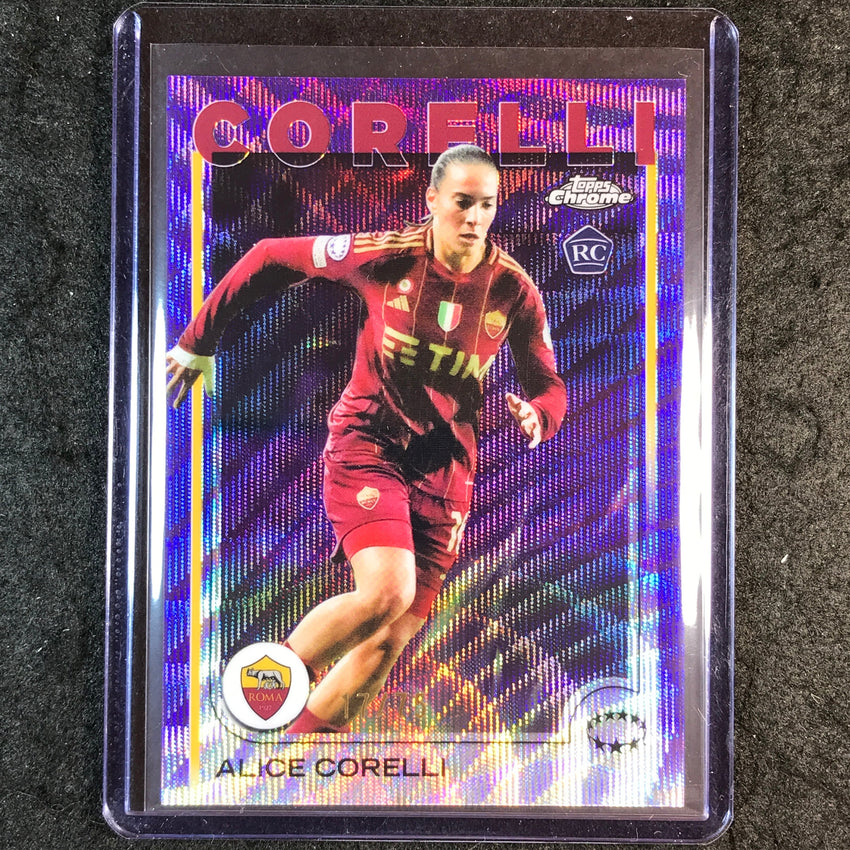 2024-25 Topps Chrome UEFA Women's ALICE CORELLI Rookie Purple Wave 17/75 #28