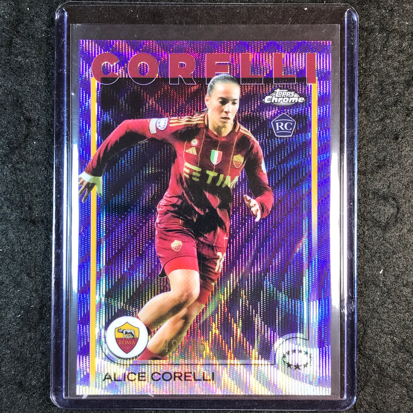 2024-25 Topps Chrome UEFA Women's ALICE CORELLI Rookie Base Purple Wave 48/75