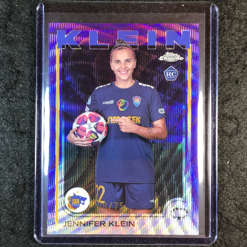 2024-25 Topps Chrome UEFA Women's JENNIFER KLEIN Rookie Base Purple Wave 8/75