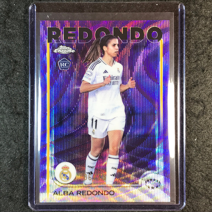 2024-25 Topps Chrome UEFA Women's ALBA REDONDO Rookie Base Purple Wave 6/75 #37